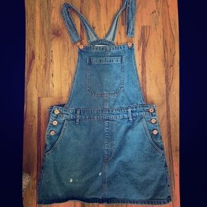 Forever 21 Denim Overall Dress (M)